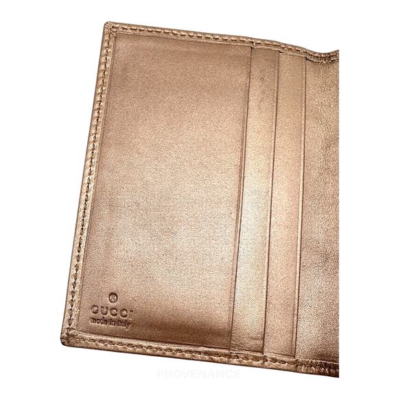 🔴 Gucci Heart Pocket Organizer Wallet - Metallic Blush - Picture 6 of 7